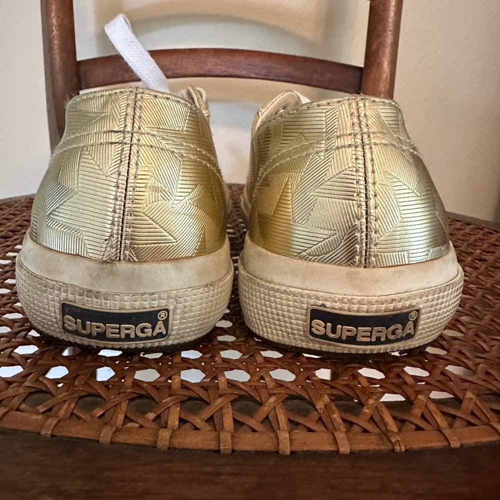 Superga Beige Leather Sneakers - Picture 9 of 11